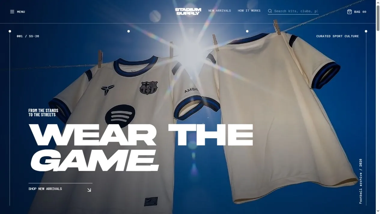 Stadium Supply website homepage